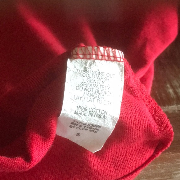 Red Pullover Top with Rhinestone Decor - Picture 4 of 4